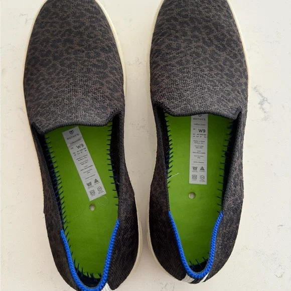 Rothy's Leopard Print Slip on Sneakers - Brown and black - Picture 2 of 6